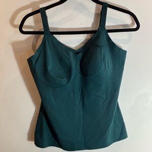 KNIX Sz L Camisole Emerald Green Adjustable Straps Padded Cups NEW WITHOUT TAG